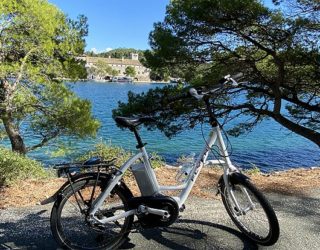 fietsen met kinderen in Mljet