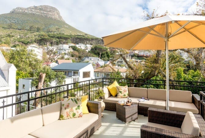 lodge in Kaapstad: terras