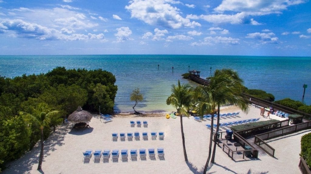 hotel op Key Largo: strand