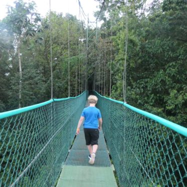 door de natuur van costa rica met kinderen