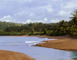 Drake Bay hotel: strand