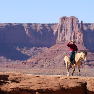 als een cowboy door de woestijn