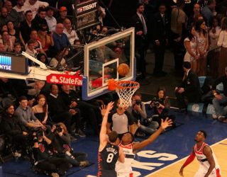 New York Knicks match met kinderen