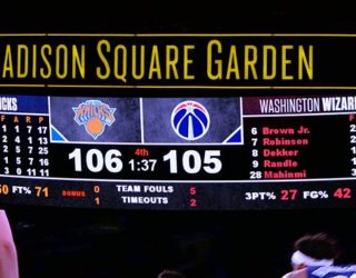 New York Knicks match met kinderen