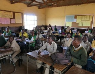 Bezoek aan een school in Swaziland