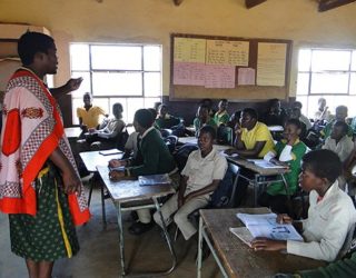Bezoek aan een school in Swaziland
