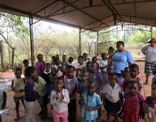 Bezoek aan een school in Swaziland