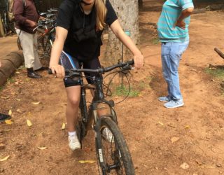 mountainbiken in een wildreservaat in Swaziland