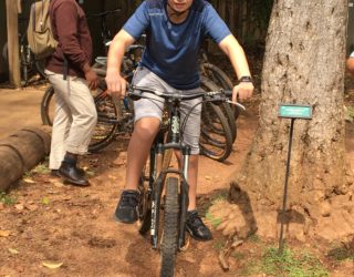 mountainbiken in een wildreservaat in Swaziland