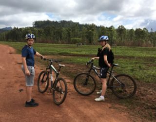 Mountainbiken in een wildreservaat in Swaziland