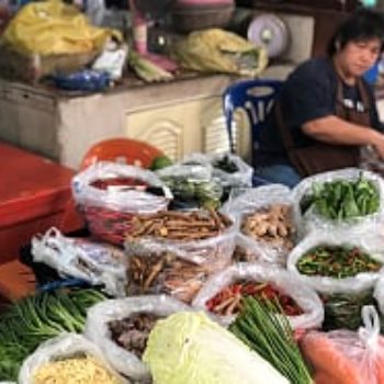 lokale markt in Bangkok