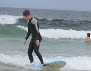 Rechtstaan op de surfplank