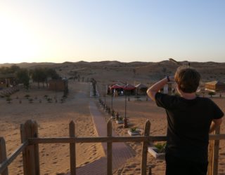 Boomhut in de woestijn