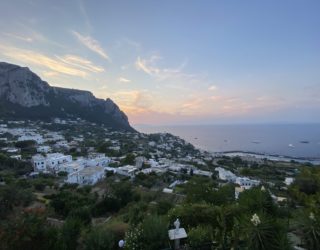 Zon gaat onder in Capri