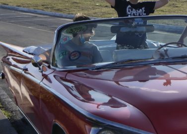 Drie zonen in de oldtimer in Havana Cuba