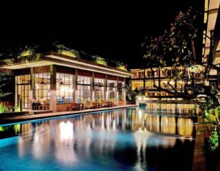 Hotel by night Canggu