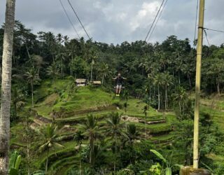 Schommelen met kinderen in Ubud