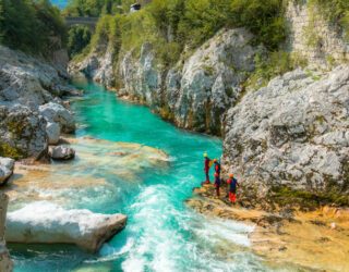 Aquatrekking op de Soca rivier