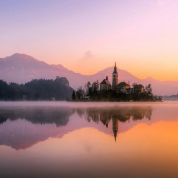 Zonsopgang Lake Bled