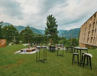 Hoteltuin in de Julische Alpen