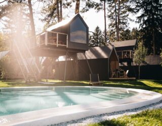 Glamping with a pool