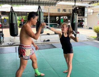 Thai boxing met kinderen