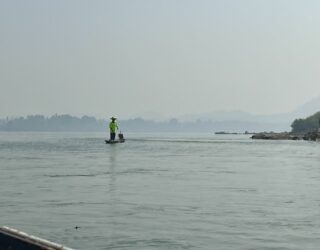 Aan het vissen op de Mekong rivier