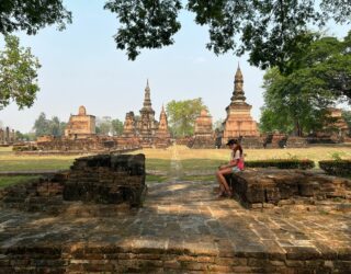 kind bij Sukhothai Historisch Park