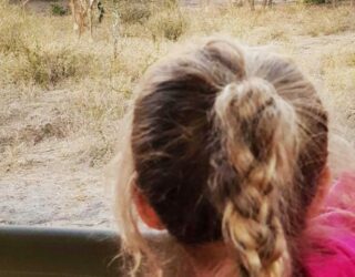 Giraffen spotten met kinderen in Zuid-Afrika