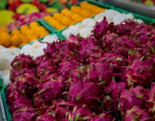 Dragon fruit op de markt