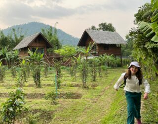 Kind slaapt in boomhut Khao Sok