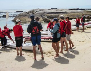 Kajakken met de kinderen vanaf Boulders Beach