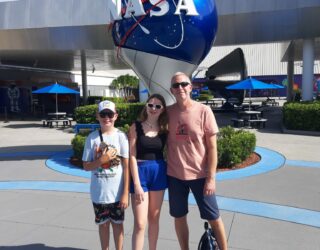 Familie Moerman bij Kennedy Space Center