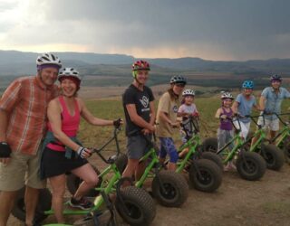 Familie op de supersteps in Drakensbergen