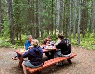 Picknicken langs Icefield Parkway