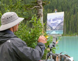 Schilder aan Lake Louise