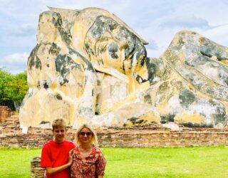 Liggende boeddha in Ayutthaya