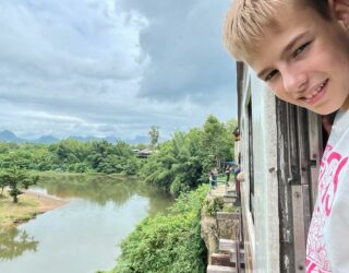 Treinrit met kinderen Thailand Burma Railway Centrum.