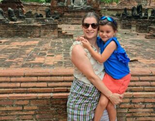 Tempels bezoeken met kinderen in Ayutthaya