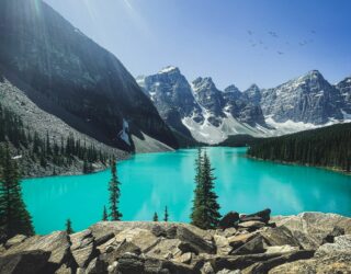 Lake Moraine in West-Canada