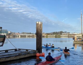 Kajak met kinderen in Victoria