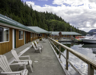 Kamers lodge in het Great Bear Rainforest