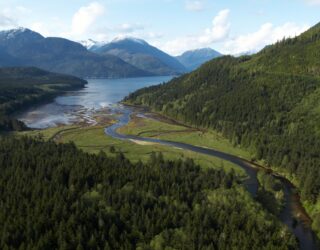 Baai in het Great Bear Rainforest