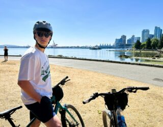 Fietsen met tiener in Vancouver