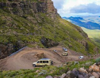 Cruise met de jeep door de Sani Pass