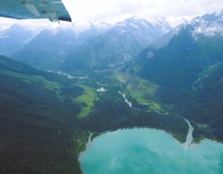 Uitzicht watervliegtuig Canada