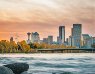 Calgary aan de Bow rivier