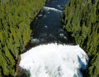 Dawson waterval in Wells Gray National Park