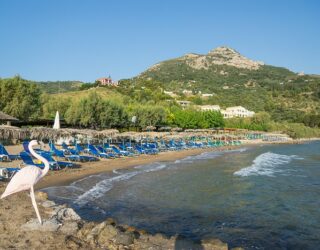 Leuk strand bij het hotel in Zakynthos