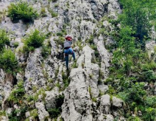 Rotsklimmen met kinderen in Slovenië